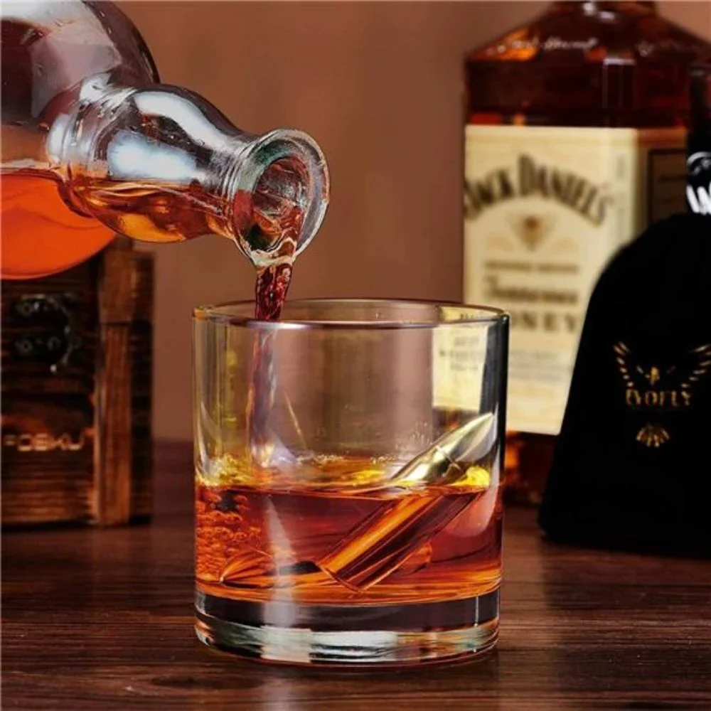6 PCS Whiskey Stones Bullets, Stainless Steel